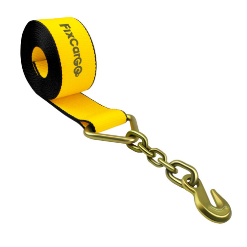 Лента с треугольным кольцом и цепью для ручной лебёдки 7,5 т. 100 мм. Лента с треугольным кольцом и цепью для ручной лебёдки 7,5 т. 100 мм.